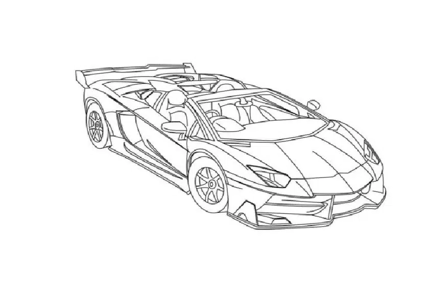 Lamborghini Aventador Ausmalbild