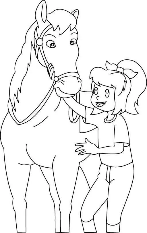 Bibi und Tina Pferde Ausmalbild