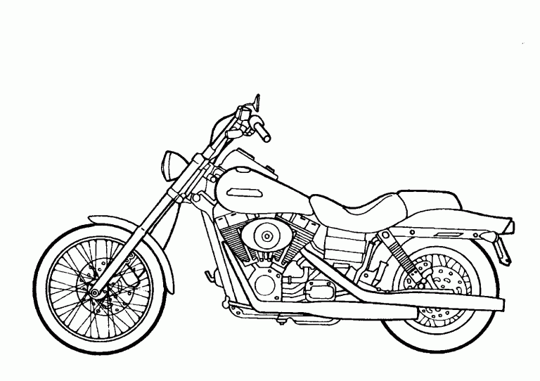 Harley Motorrad Ausmalbilder