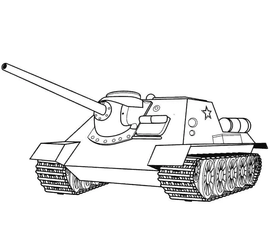 Detaillierte Panzer Ausmalbilder für Erwachsene