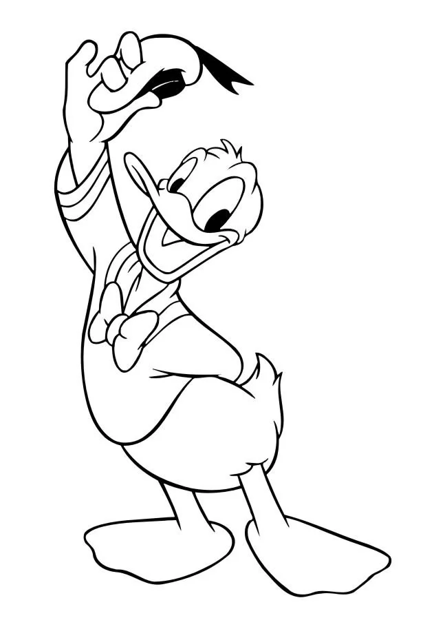 Donald Duck Ausmalbilder für Kinder