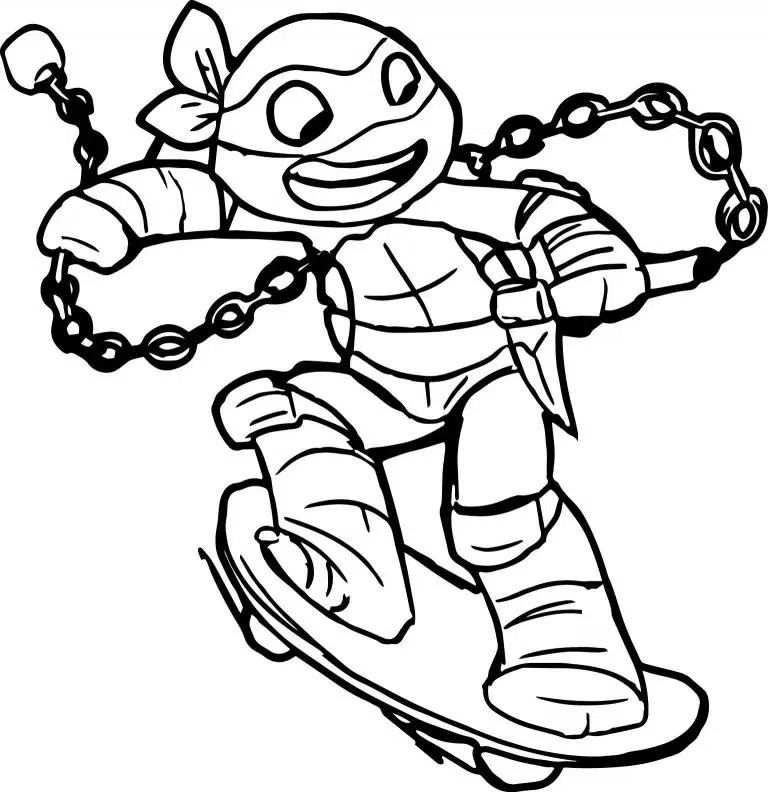 Ausmalbilder Ninja Turtles für Kinder